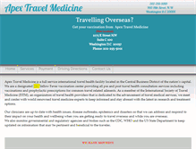 Tablet Screenshot of apextravelmedicine.com